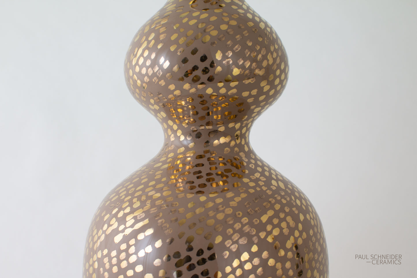 DOUBLE GOURD | Dappled | Cappuccino + Gold Lustre