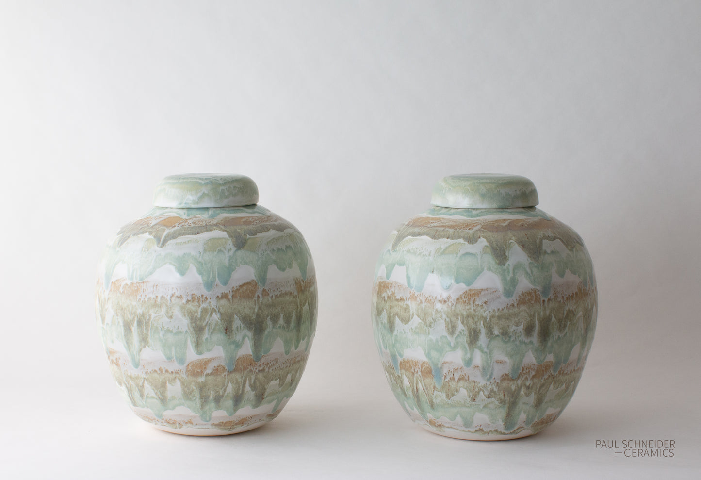 Jar | Jar #4 - Drip Banded | Celadon + #6316
