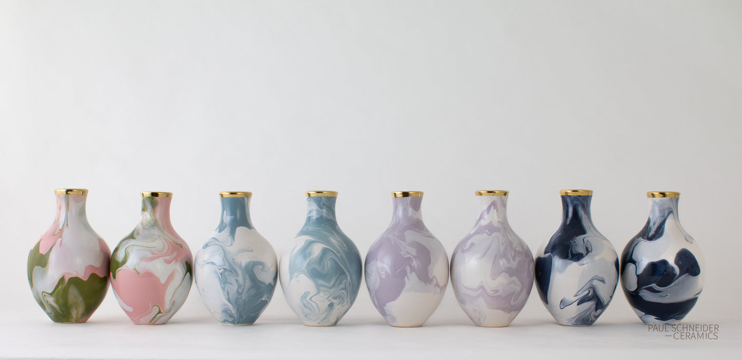 Vase | Athens - Mini | Geode | #141 + gold lustre