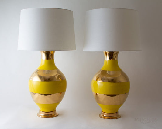 ATHENS Large | Banded | Daisy + Gold Lustre - Athens Large