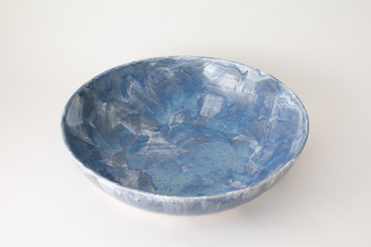 Bowl - Large | Drip Brushed | Cerulean (#6226) - Bowls - Large