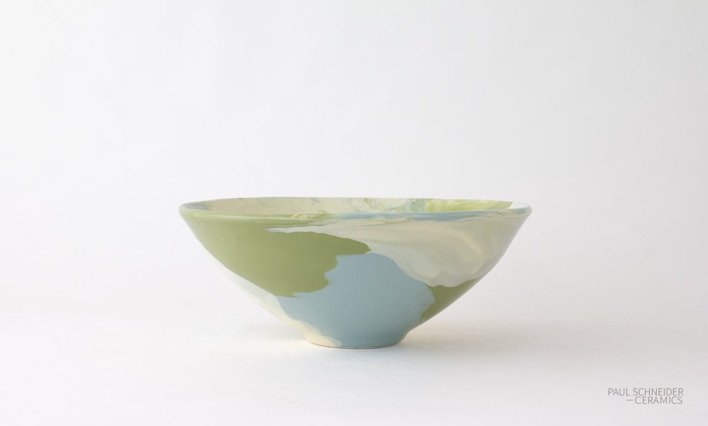 Bowl - Medium | Geode | Ivory-Nile-Sage (#035) - Bowls - Medium