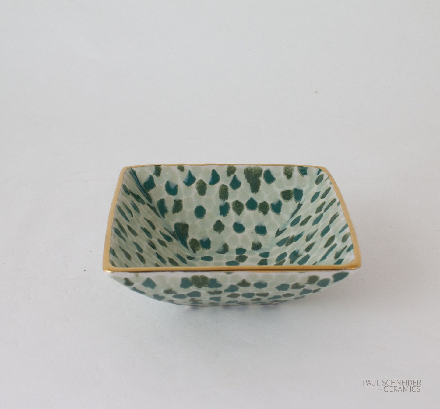 Bowl - Medium/Square | Dappled | #002 + Gold Lustre - Bowls - Medium / Square