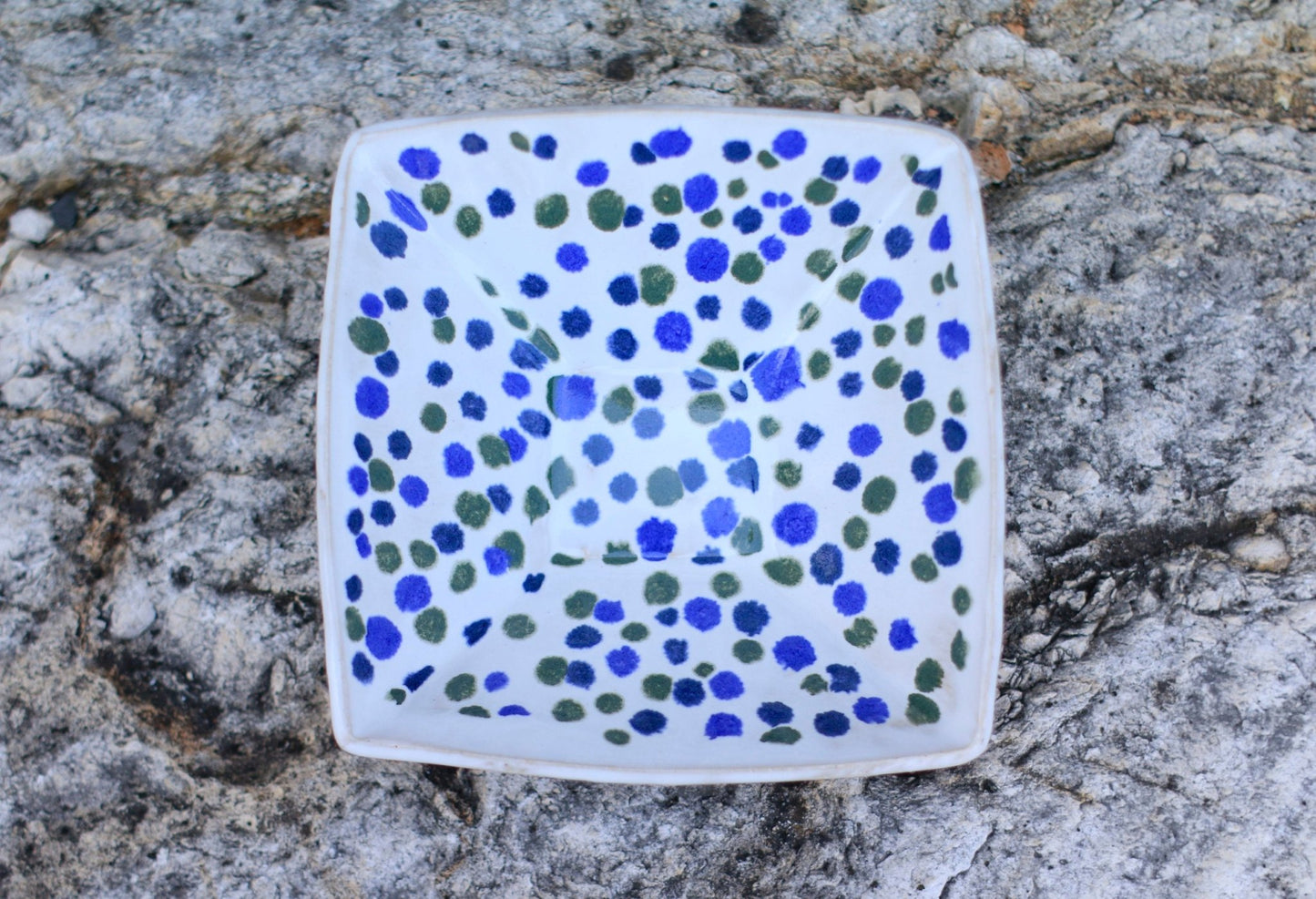 Bowl - Medium/Square | Dappled | Royal + Forest - Bowls - Medium / Square