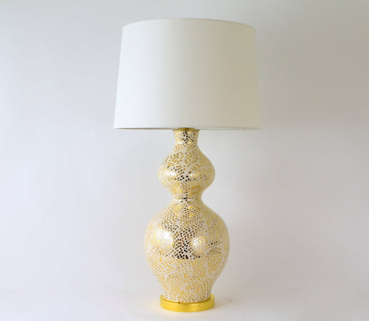 DOUBLE GOURD | Dappled | Ivory + Gold Lustre - Double Gourd