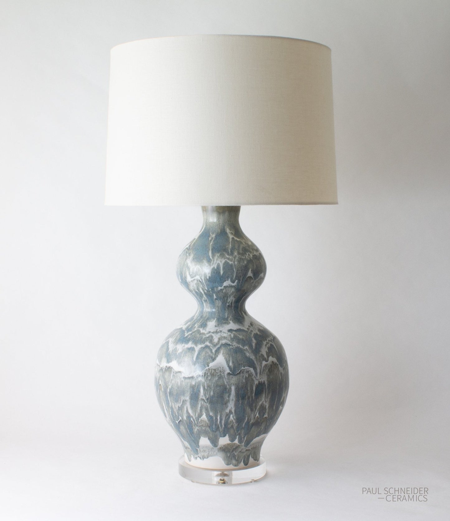 DOUBLE GOURD | Drip Banded | Blue-Grey (#6166-M) - Double Gourd