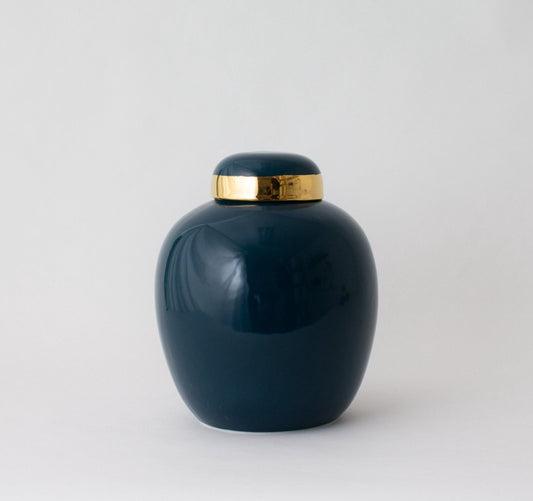 H&G | Jar | Jar #3 | Navy + Gold Lustre #1493-L - Jars