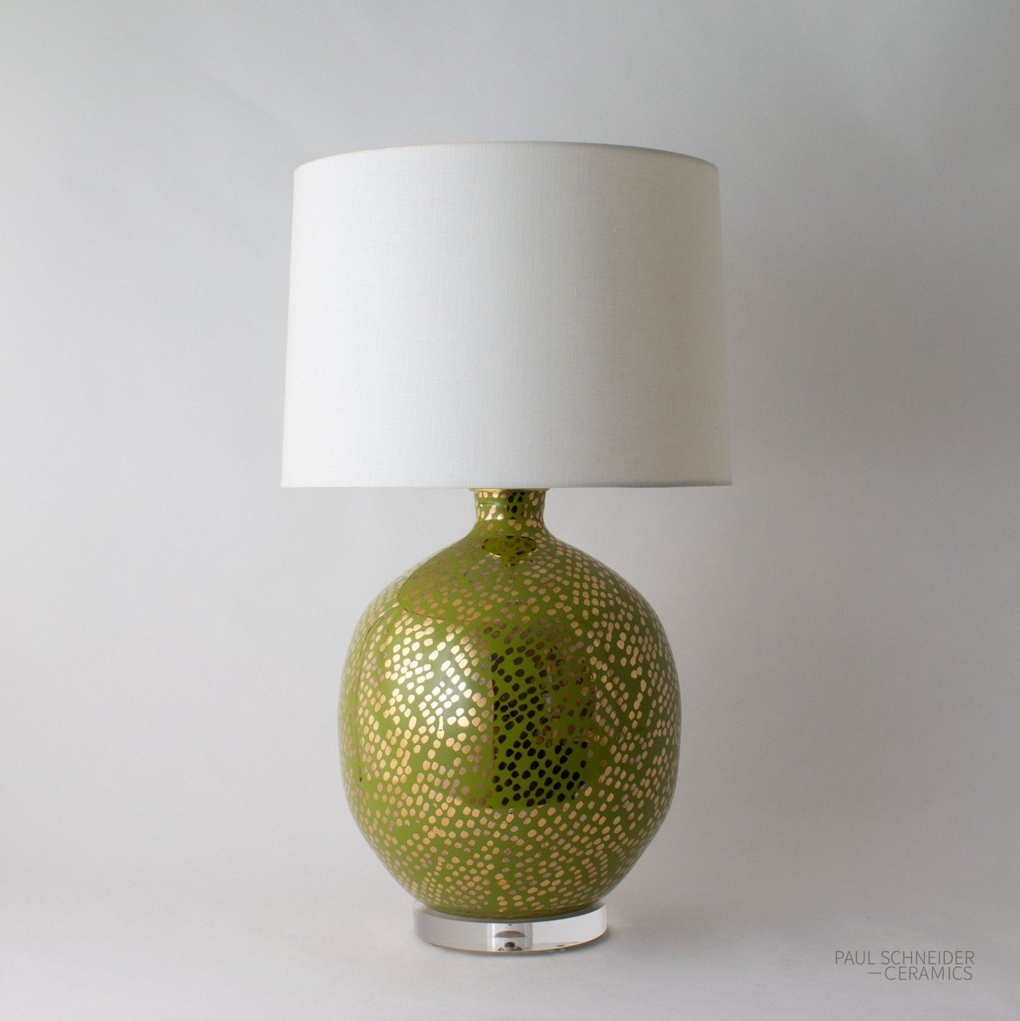 MARFA Round | Dappled | Gold Lustre + Olive - Marfa Round