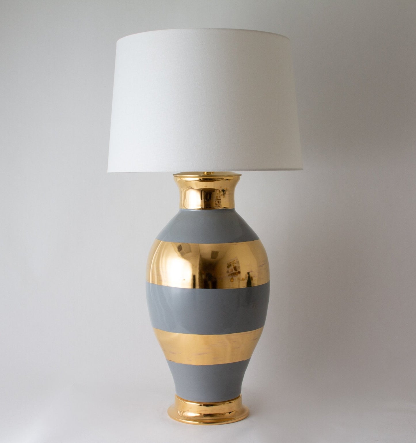 MATAGORDA | Banded | Grey + Gold Lustre - Matagorda