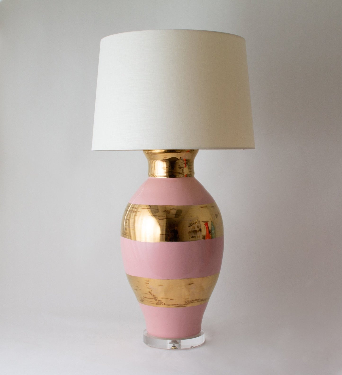 MATAGORDA | Banded | Powder Pink + Gold Lustre - Matagorda