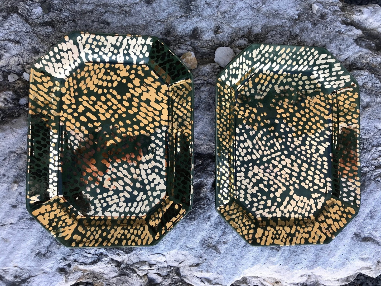 Tray | Dappled | Forest Gloss + Gold Lustre - Trays - standard