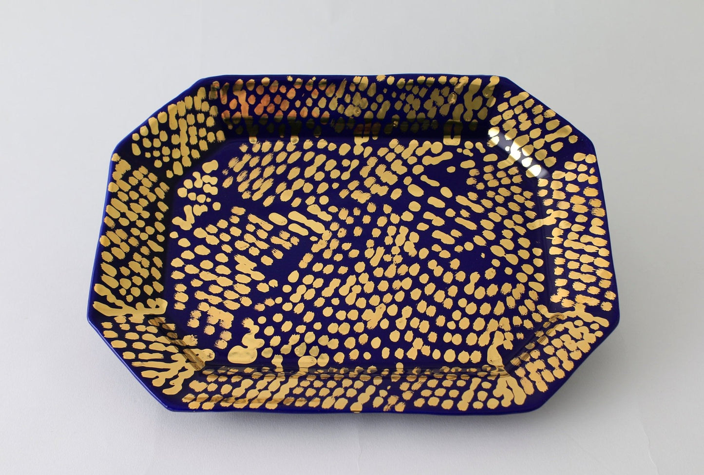 Tray | Dappled | Marine Blue + Gold Lustre - Trays - standard