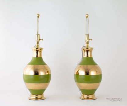 ATHENS | Banded | Olive + Gold Lustre