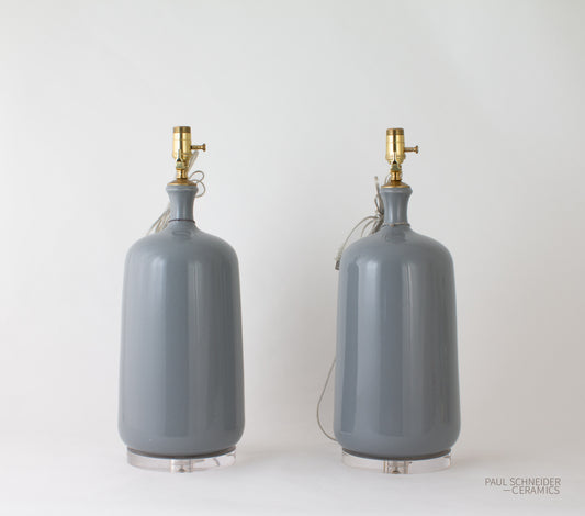 BOTTLE | Glossy Solid | Grey (Pair)