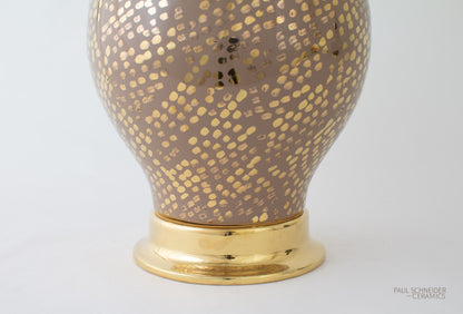 DOUBLE GOURD | Dappled | Cappuccino + Gold Lustre