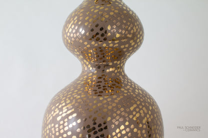 DOUBLE GOURD | Dappled | Cappuccino + Gold Lustre