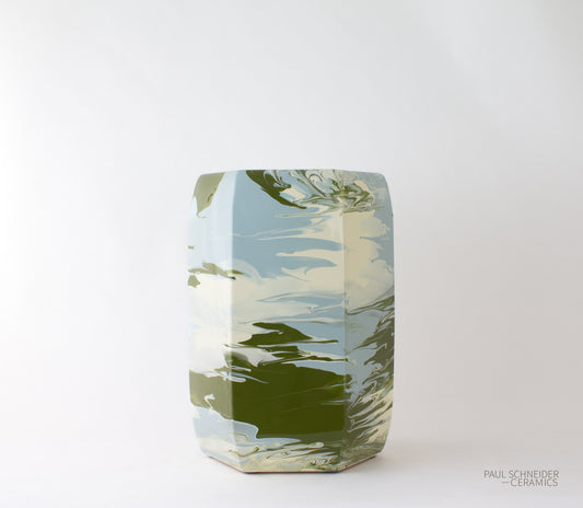 Hexagonal | Geode | #034 ivory, Nile, Fern