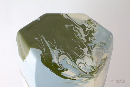 Hexagonal | Geode | #034 ivory, Nile, Fern