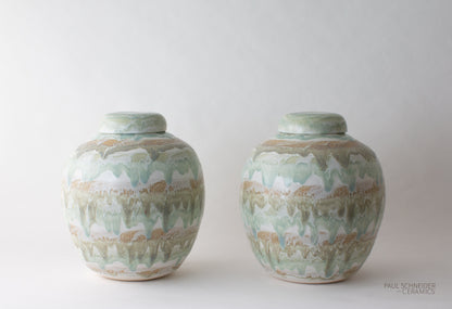 Jar | Jar #4 - Drip Banded | Celadon + #6316