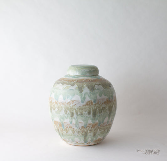 Jar | Jar #4 - Drip Banded | Celadon + #6316