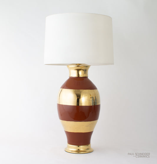 MATAGORDA | Banded | Cocoa + Gold Lustre
