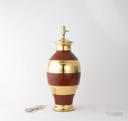 MATAGORDA | Banded | Cocoa + Gold Lustre