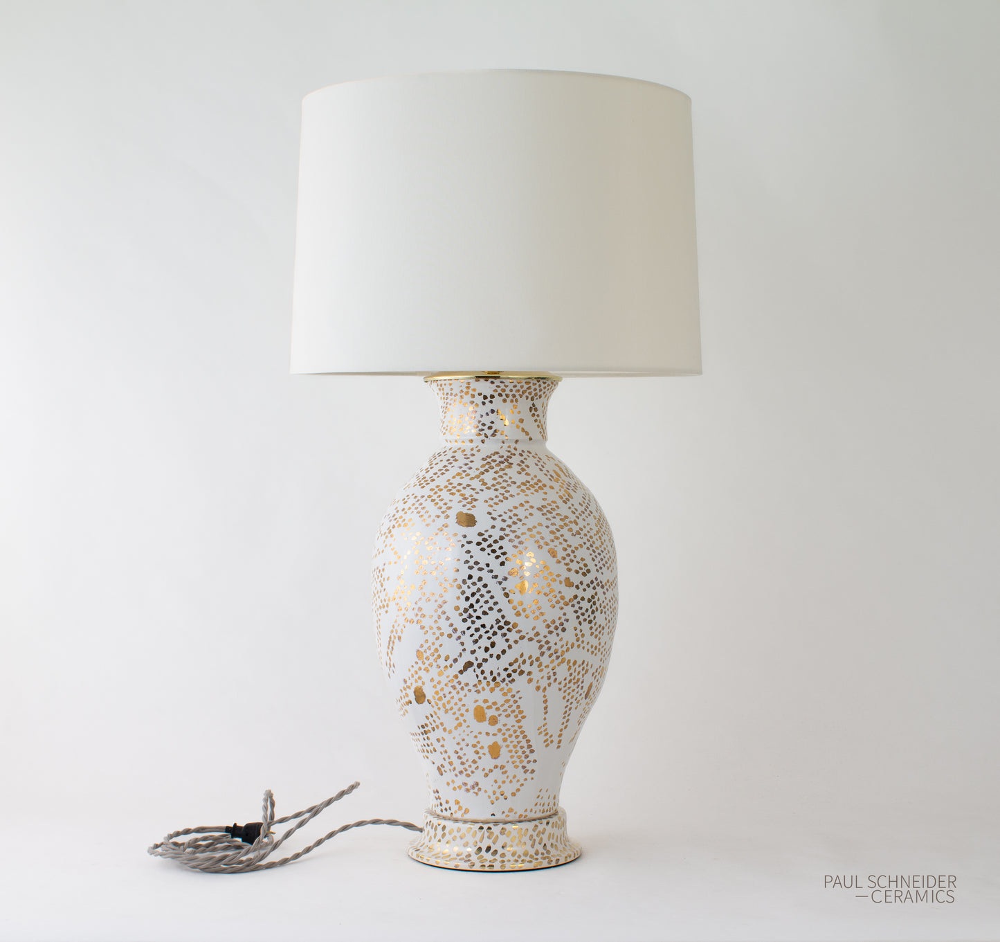 MATAGORDA | Dappled | White + Gold Lustre