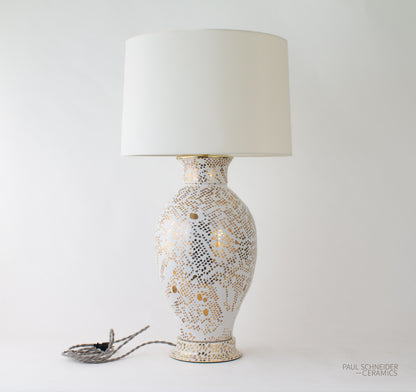 MATAGORDA | Dappled | White + Gold Lustre