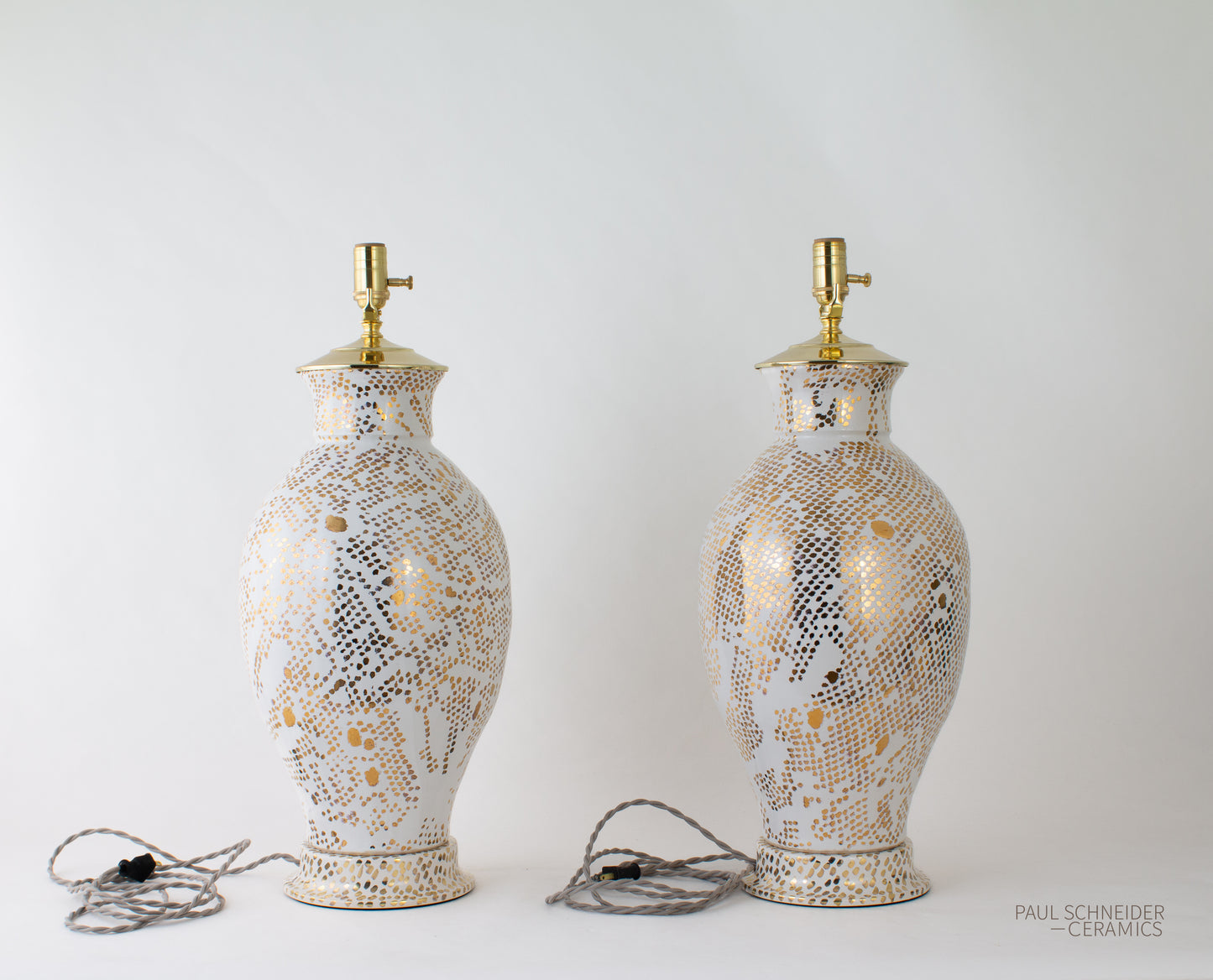 MATAGORDA | Dappled | White + Gold Lustre