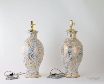 MATAGORDA | Dappled | White + Gold Lustre