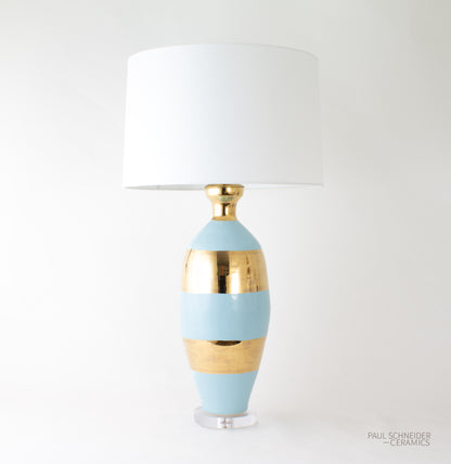 ELIZABETH | Lustre | Gold Bands + Sky Blue