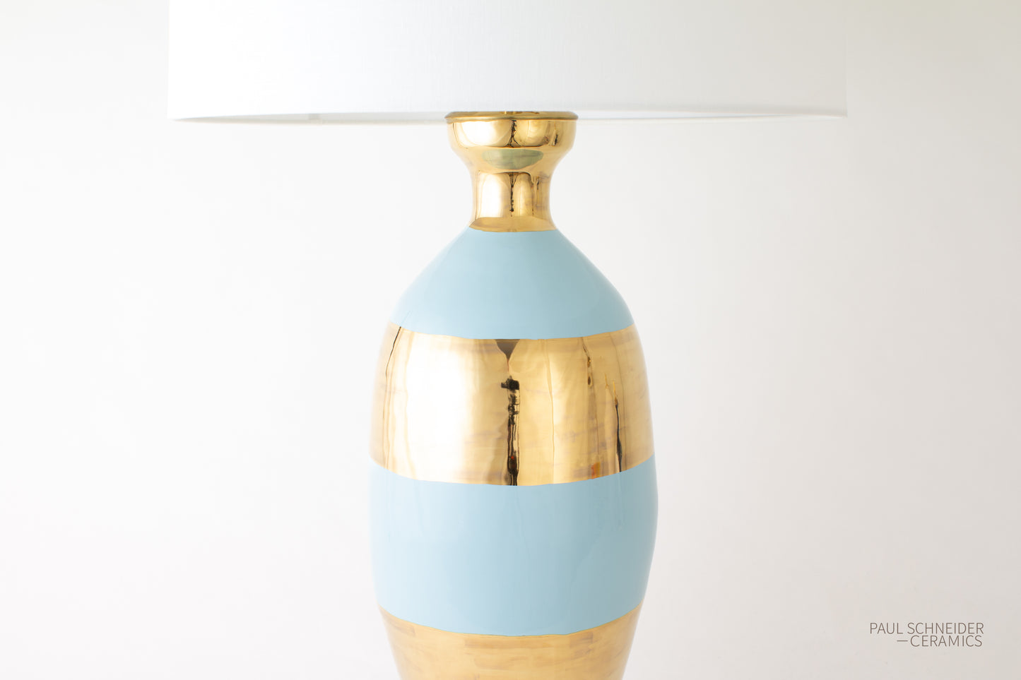 ELIZABETH | Lustre | Gold Bands + Sky Blue