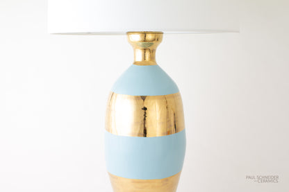 ELIZABETH | Lustre | Gold Bands + Sky Blue