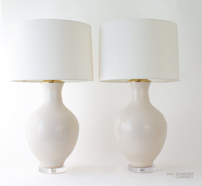 ATHENS Large | Crackle | Ivory (Pair)