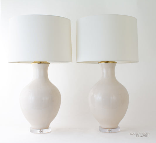 ATHENS Large | Crackle | Ivory (Pair)