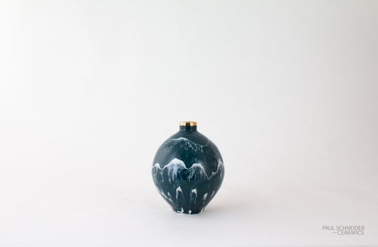 Vase | Maypearl - Mini | Drip Banded | #6074-M + gold lustre