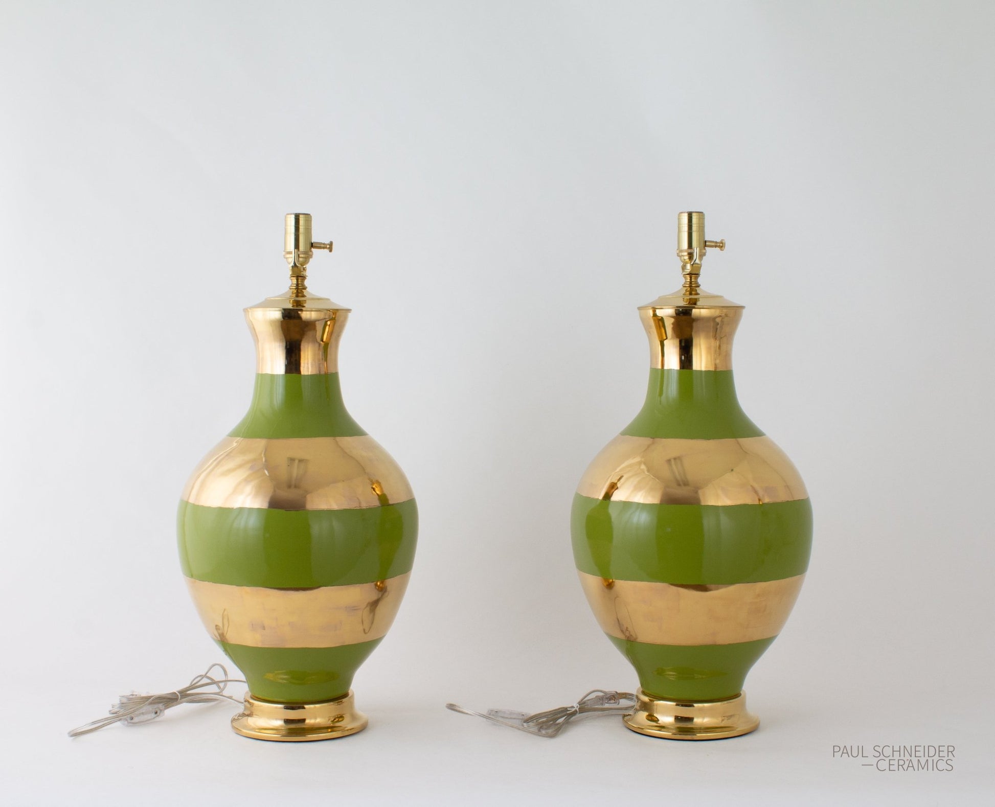 ATHENS Large | Banded | Olive + Gold Lustre - Athens Large