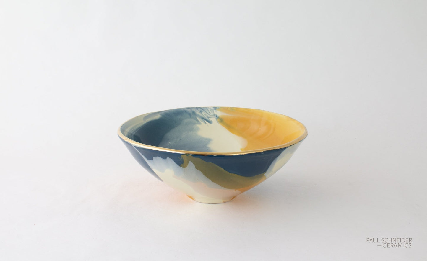 Bowl - Medium | Geode | #079 + gold lustre edge - Bowls - Medium