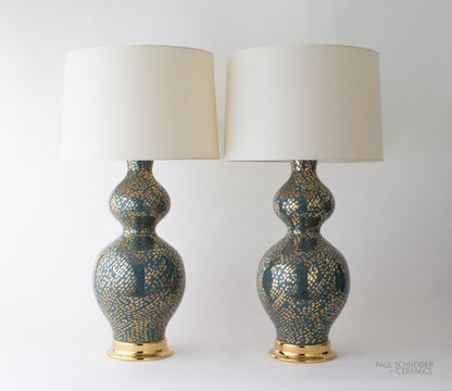 DOUBLE GOURD | Dappled | #1584-L + Gold Lustre - Double Gourd