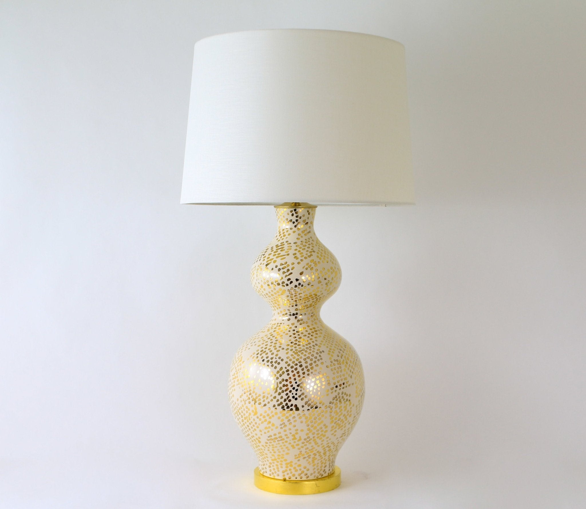 DOUBLE GOURD | Dappled | Ivory + Gold Lustre – Paul Schneider Ceramics