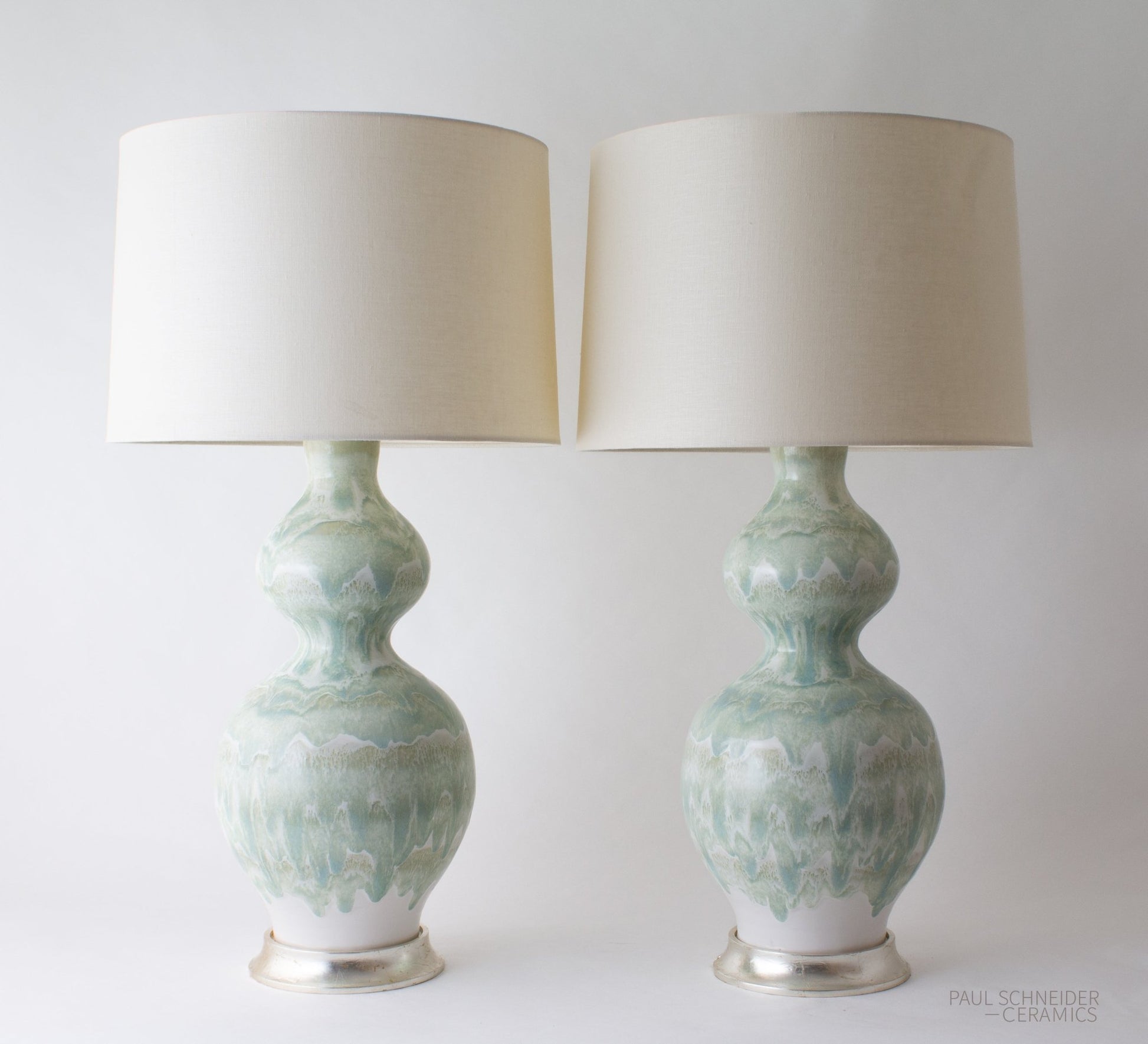 DOUBLE GOURD | Drip Banded | Celadon - Double Gourd