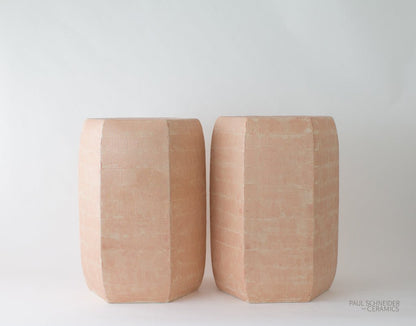 Hexagonal | Thatched | Rose Crackle - Stool