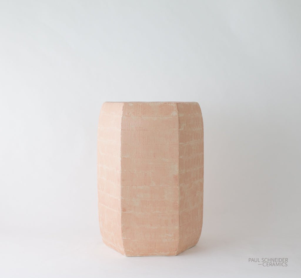 Hexagonal | Thatched | Rose Crackle - Stool