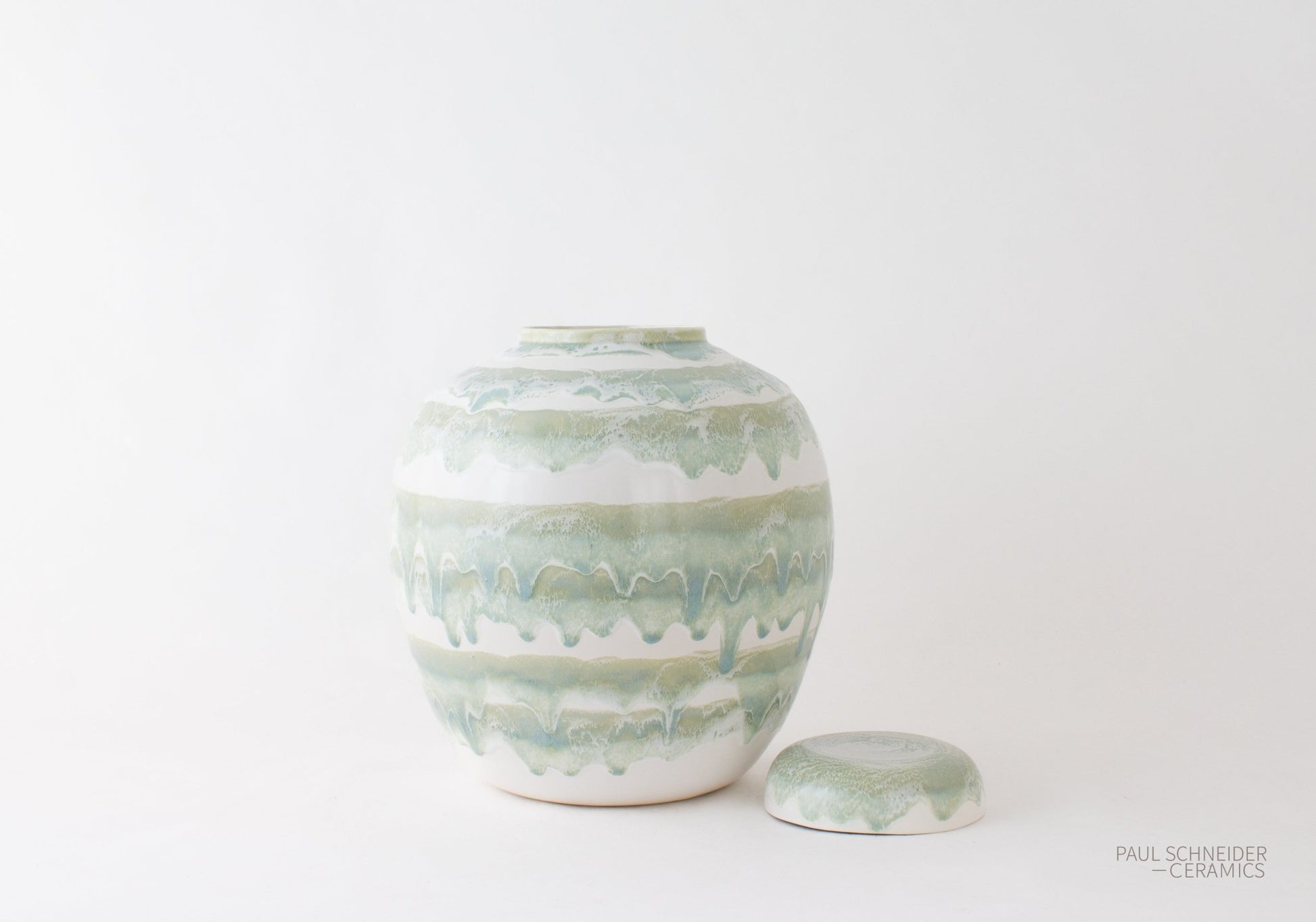 H&G | Jar | Jar #4 - Drip Banded | Celadon - Jars