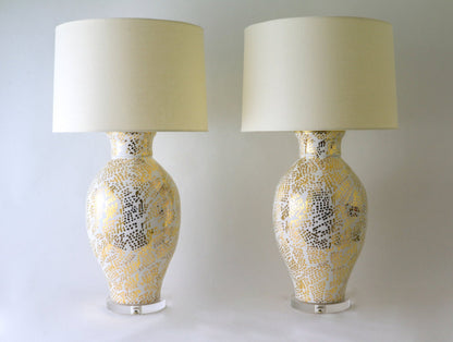 MATAGORDA | Dappled | White + Gold Lustre - Matagorda