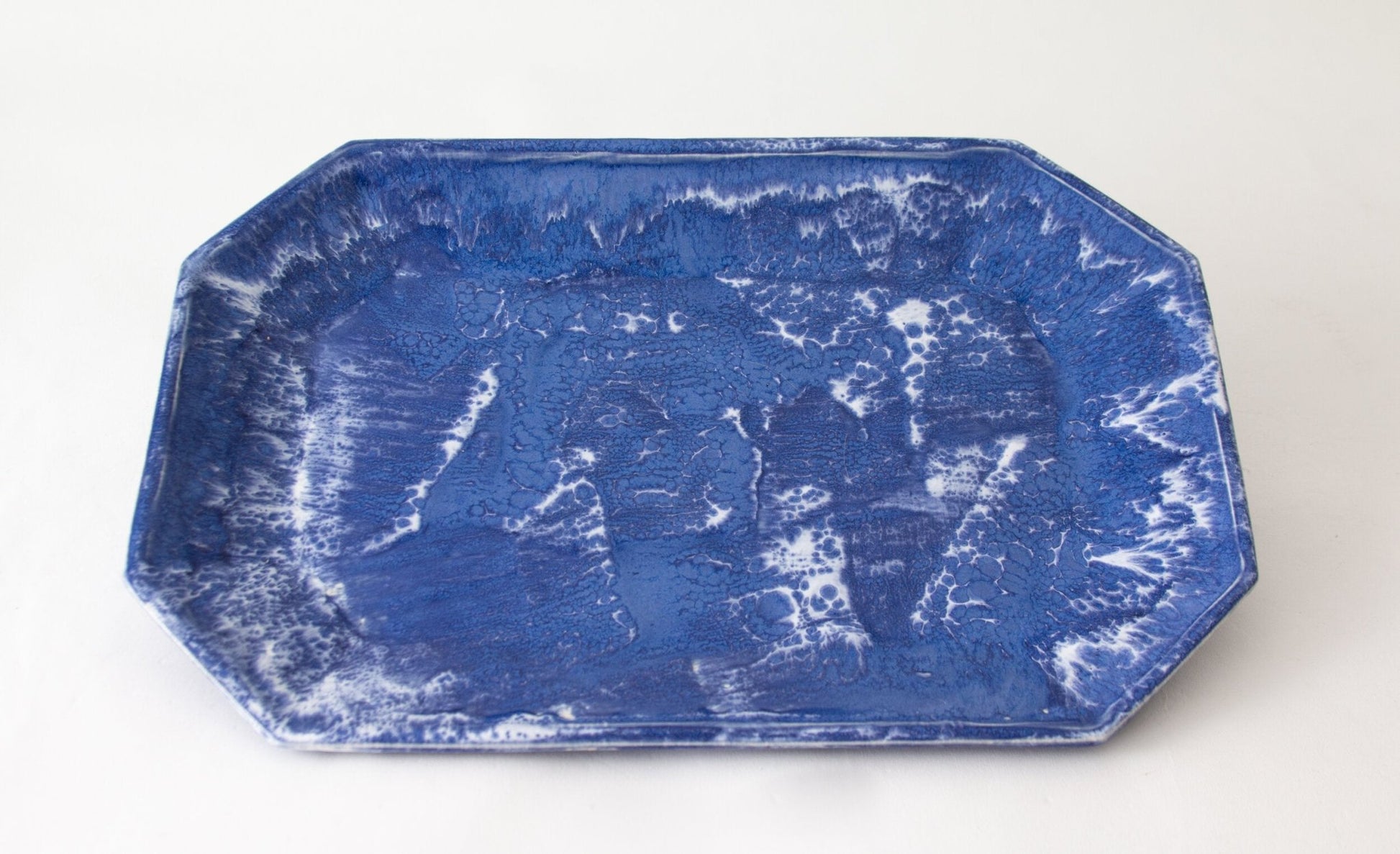 Tray - Large |Brushstroke | Royal + White - Tray - large