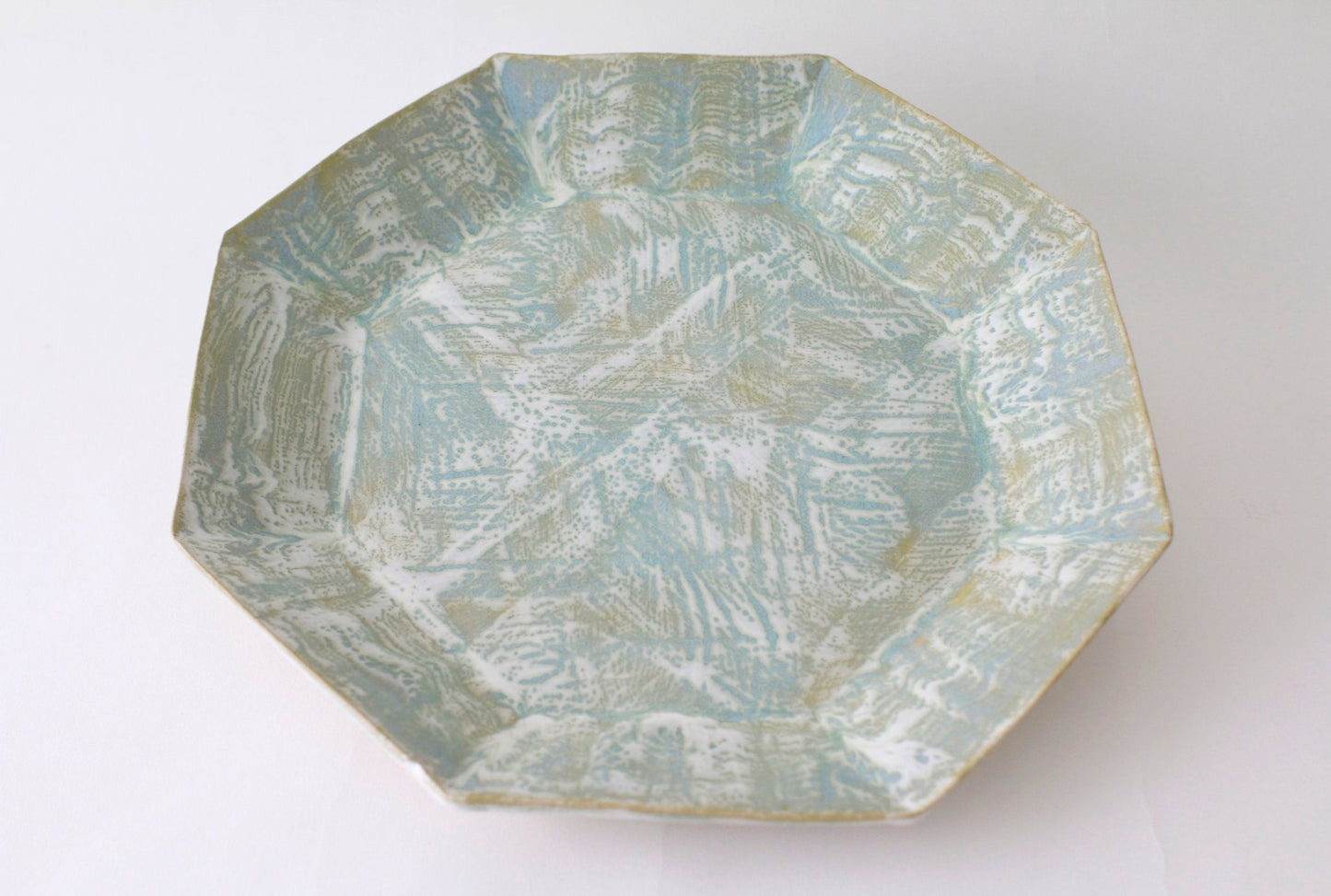 Tray - Octagon | Brushstroke | Celadon Drip - Tray - Octagon