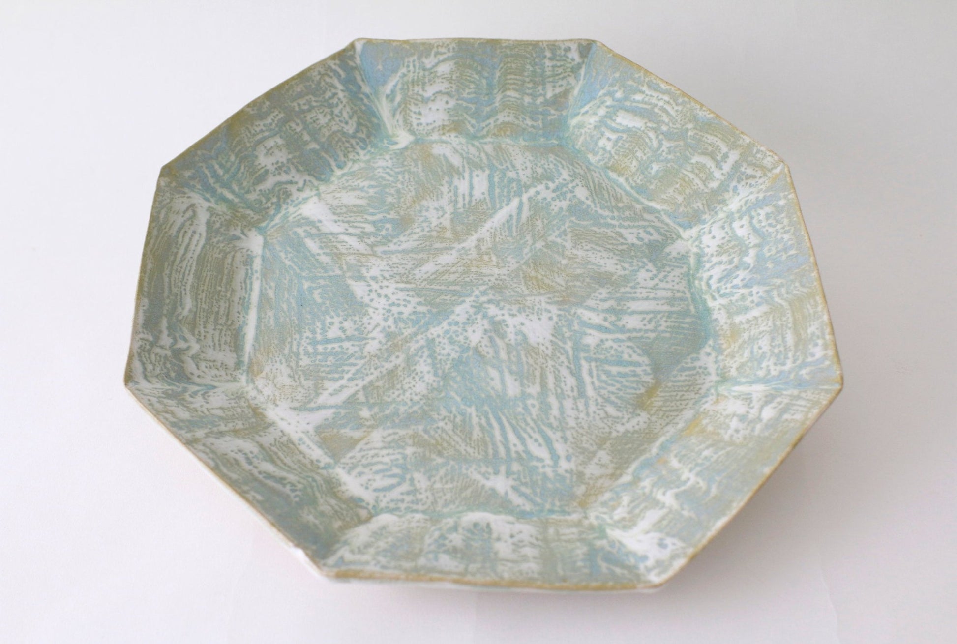 Tray - Octagon | Brushstroke | Celadon Drip - Tray - Octagon