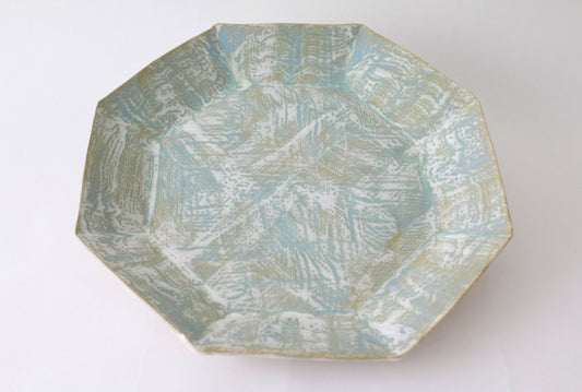 Tray - Octagon | Brushstroke | Celadon Drip - Tray - Octagon