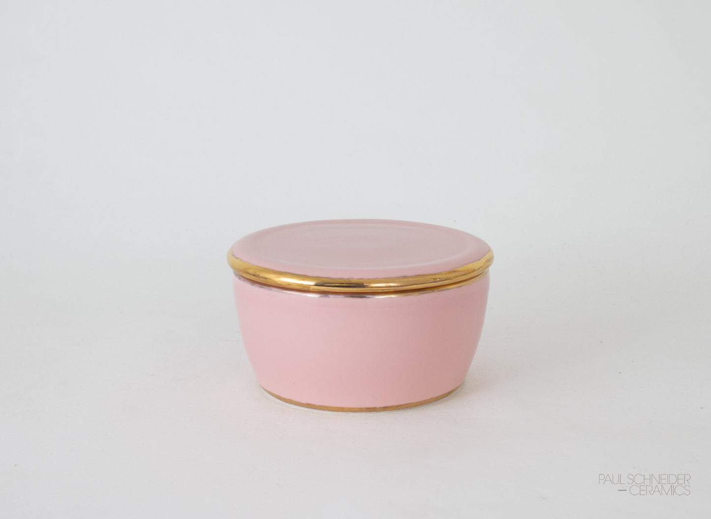 Box - Lidded | Powder Pink  + Gold Lustre